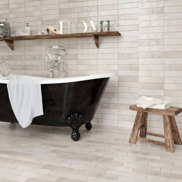 DOWNTOWN, la briquette blanche et tendance 7x28cm