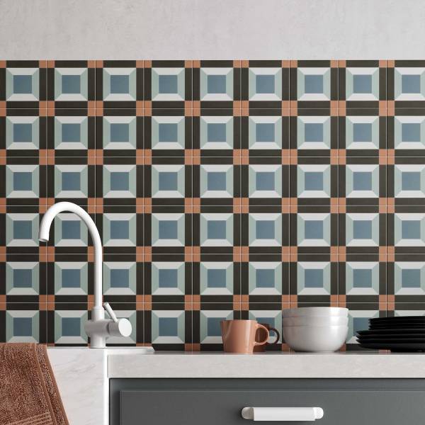 SYNC, le grès cérame pop et coloré effet carreau de ciment