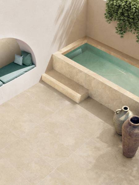 Oasi, effet pierre extérieur 90x90cm