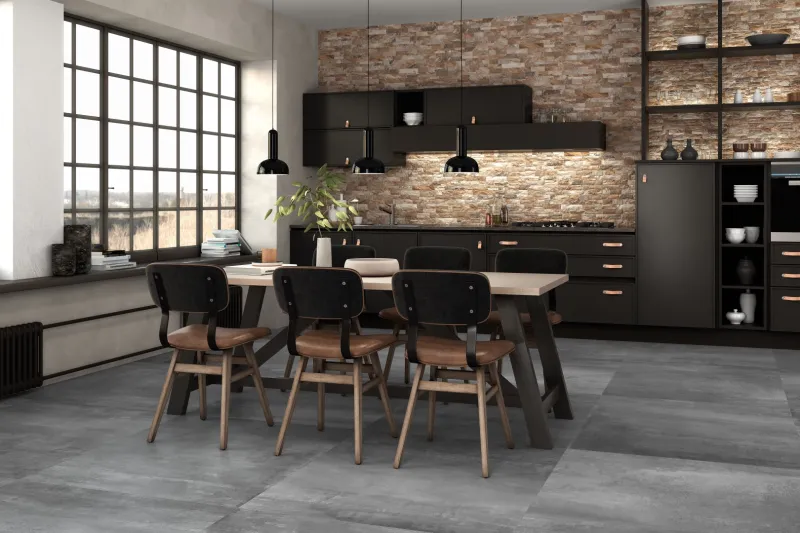 BERA Faience effet pierre de parement briquette 25x50cm