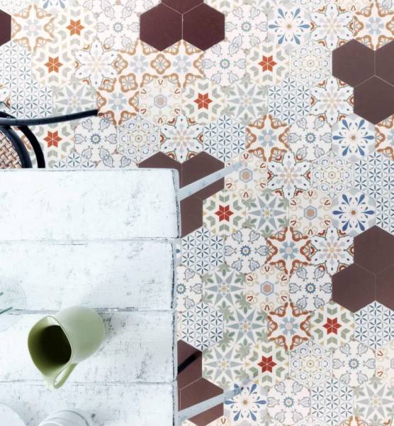 CIENFUEGOS Carrelage hexagonal coloré