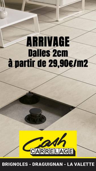 arrivage dalles 2cm
