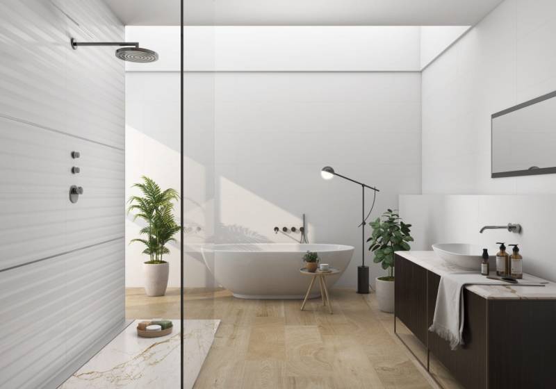 Chalk cast white, 40x120cm