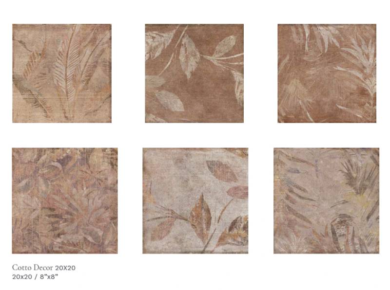 COTTO, le carrelage 20x20cm effet terre cuite