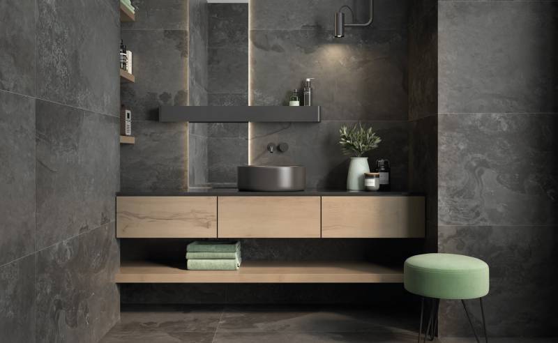 CUMBRIA l'ardoise blanche ou noire en 30x60cm