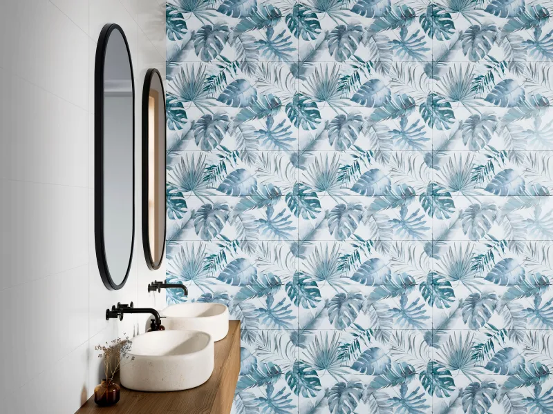 Floral frio, la faience 30x90 effet jungle