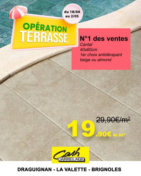 Cantal carrelage effet pierre terrasse extérieur 40x60cm