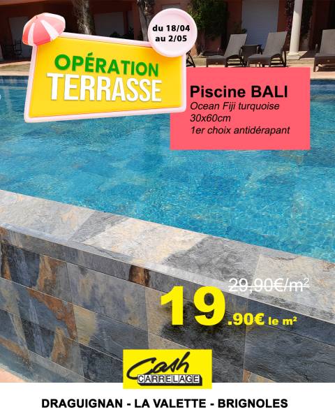OCEAN bali 30x60 fiji turquoise carrelage piscine