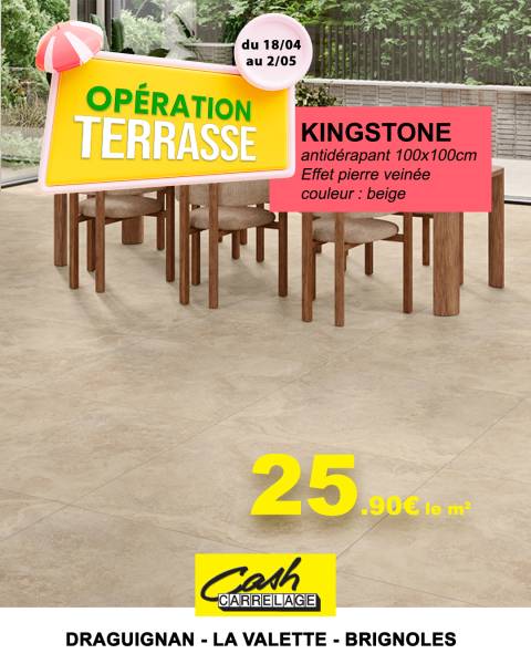 Kingstone beige grip 100x100cm