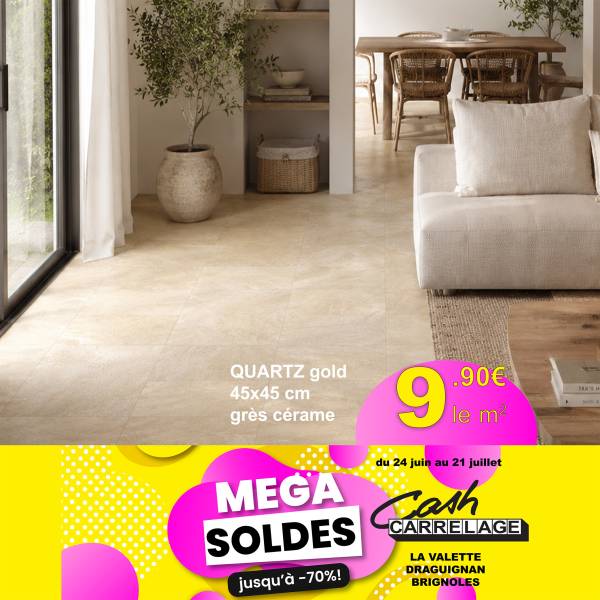 Quartz gold 45x45cm