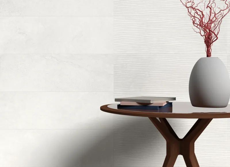 STONE white faience 25X75cm