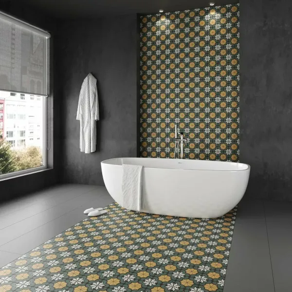 SYNC, le grès cérame pop et coloré effet carreau de ciment